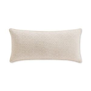 Oake Tile Lumbar 14" x 20" Ivory Decorative Pillow